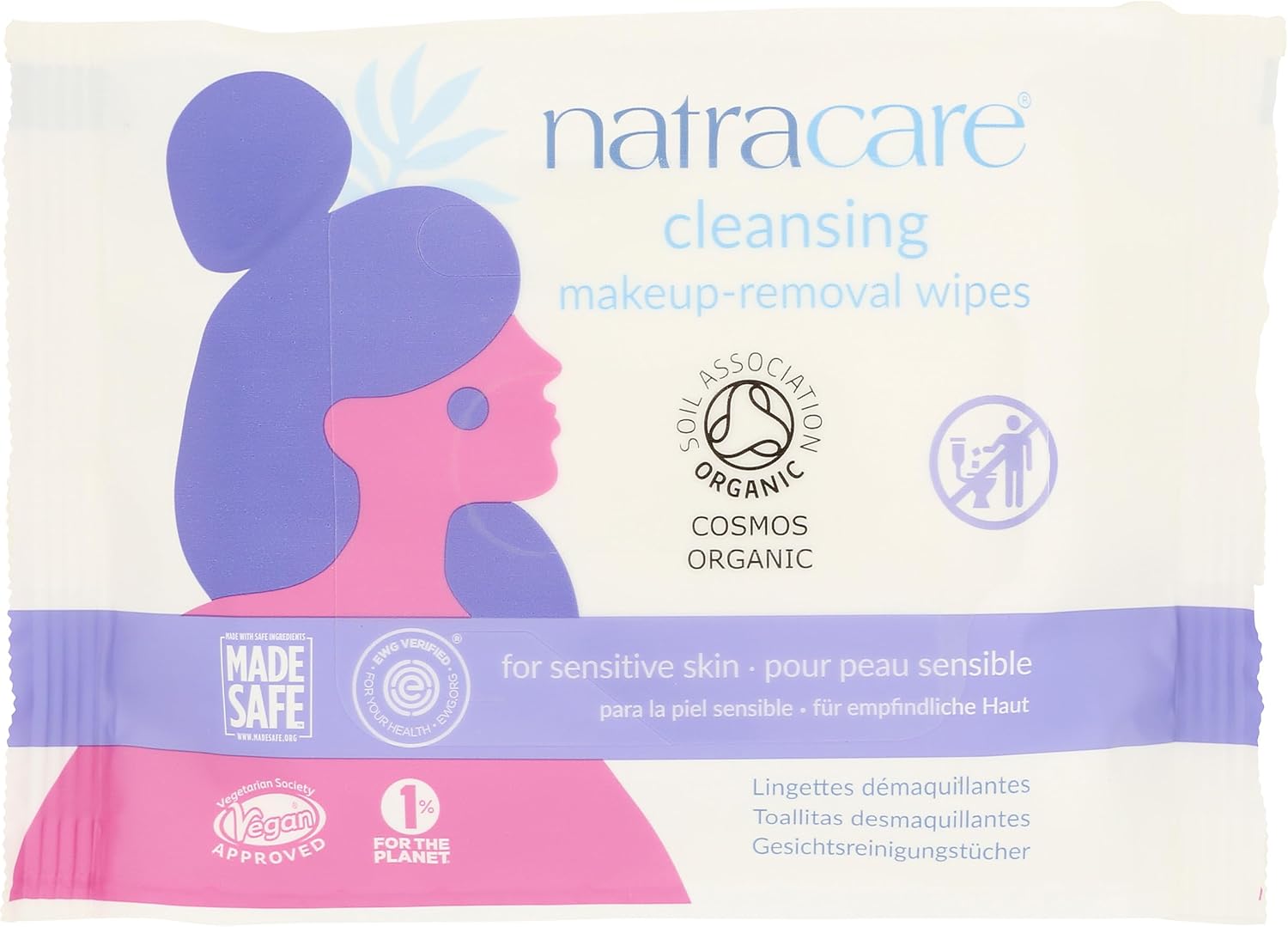 Natracare Cleansing Make Up Removal Wipes Sensitive Skin 20 Per Pack