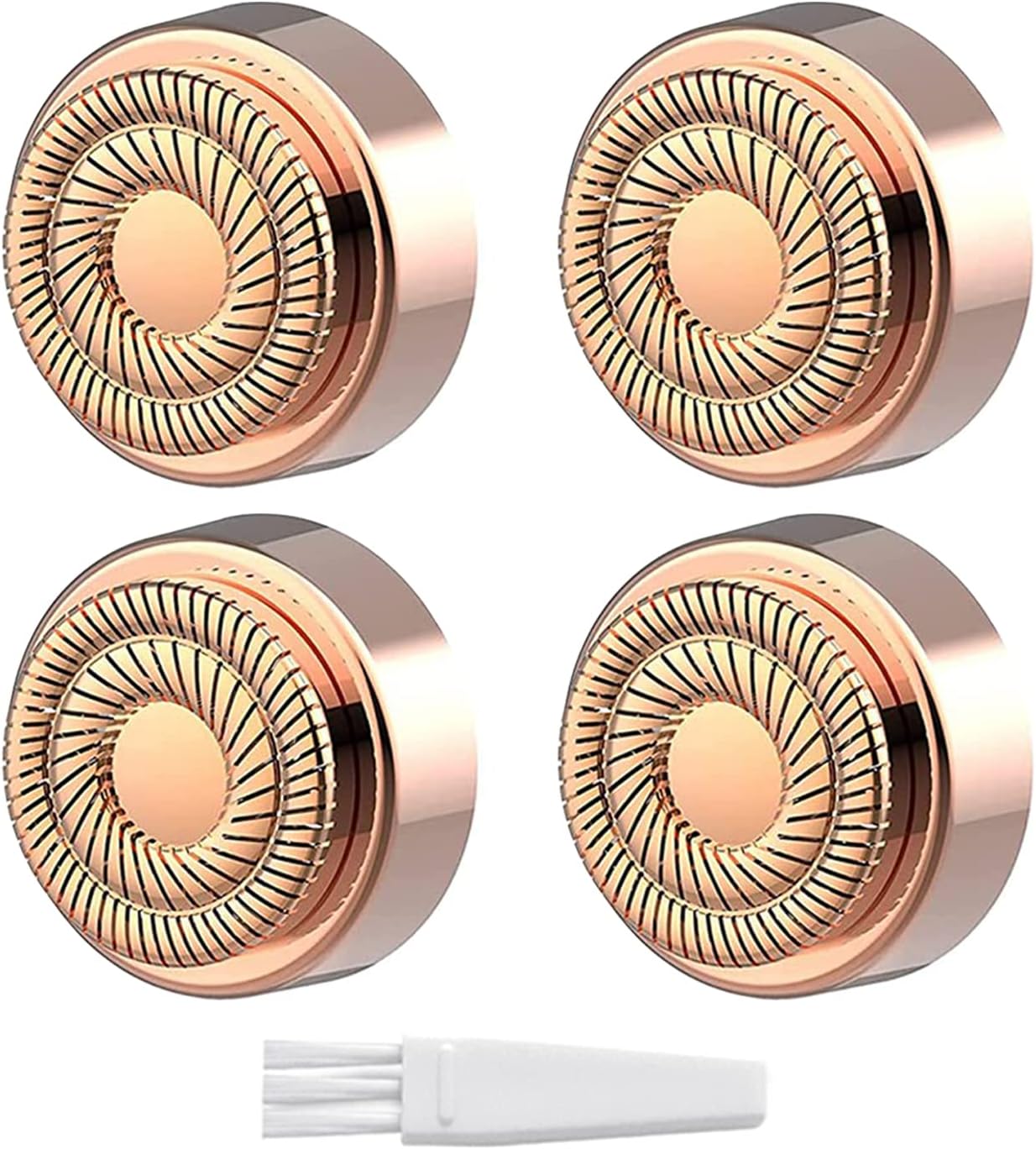 Women's Facial Hair Remover Replacment Heads Generation 2 Double Halo Perfect for Finishing Touch Flawless Gen 2 Facial Hair Removal,18K Gold-Plated 4-pc Pack