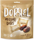 DORREL - Medjool Dates, Individually Wrapped Snacks for High Energy, Nutritious Snack, Delicious, Kosher & Non-GMO Dates Individually Packaged for Convenient Handling, Pack of 1, 8.8 oz / 250 g