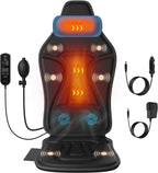 Vibration Back Massager with Heat for Chair, Massage Chair Pad with Waist Cooling & Neck Support, Seat Massager for Seniors, Office Workers, Fatigue & Pain Relief in Office, Home, Ideal Gift
