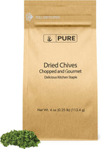 Pure Original Ingredients Dried Chives (4 oz) Thin & Delicate, Gourmet Chopped Chives, Delicious Kitchen Staple.