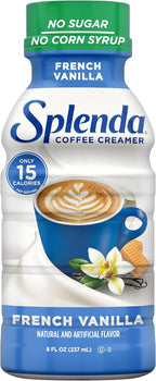 SPLENDA Sugar Free, Low Calorie French Vanilla Coffee Creamer, 8 Fl Ounces Bottle