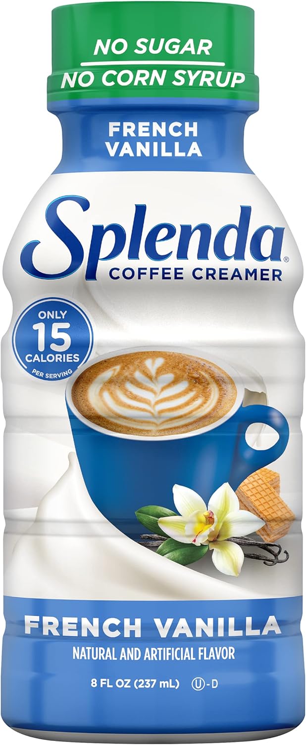 SPLENDA Sugar Free, Low Calorie French Vanilla Coffee Creamer, 8 Fl Ounces Bottle