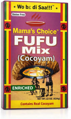 Fufu Mix Cocoyam – Authentic African Fufu Flour, Gluten Free Cocoyam Fufu Powder, Smooth Traditional Swallow for Egusi, Okra & African Soups, Enriched, 22 oz (624g) - Mama’s Choice