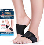Copper Fit CFACBP Health Unisex Arch Relief Plus with Built-In Orthotic Support, Black
