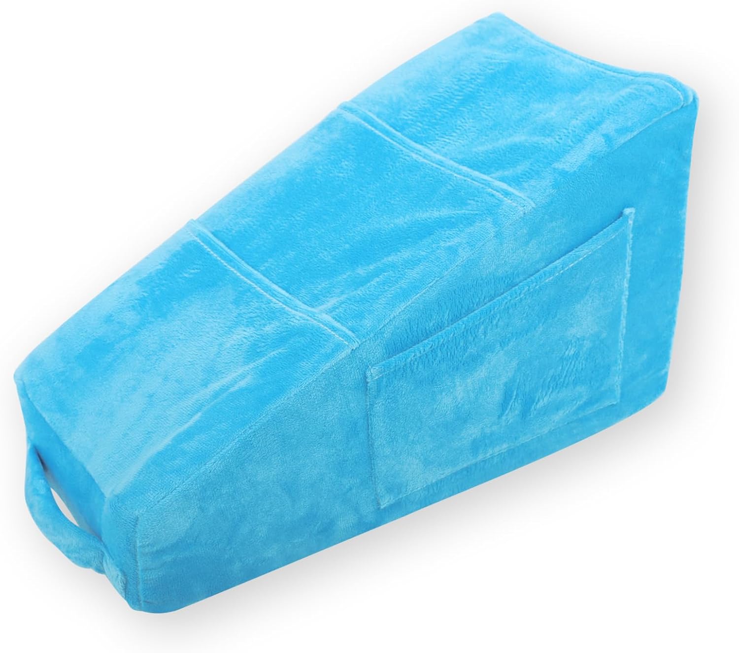 Sexysamba Arm Pillow Arm Elevation Pillow with 5 Pockets for Post Surgery Support Pillow for Elbow Arm Rest Wedge Pillow Shoulder Surgery Pillow with Removable Non-Slip Bottom Pillow Case - Blue
