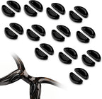 12 Pairs Eyeglass Nose Pads, Adhesive Anti-Slip Nose Pads, Soft Silicone Nose Pad Cushion for Glasses, Eyeglasses, Sunglasses (Black)