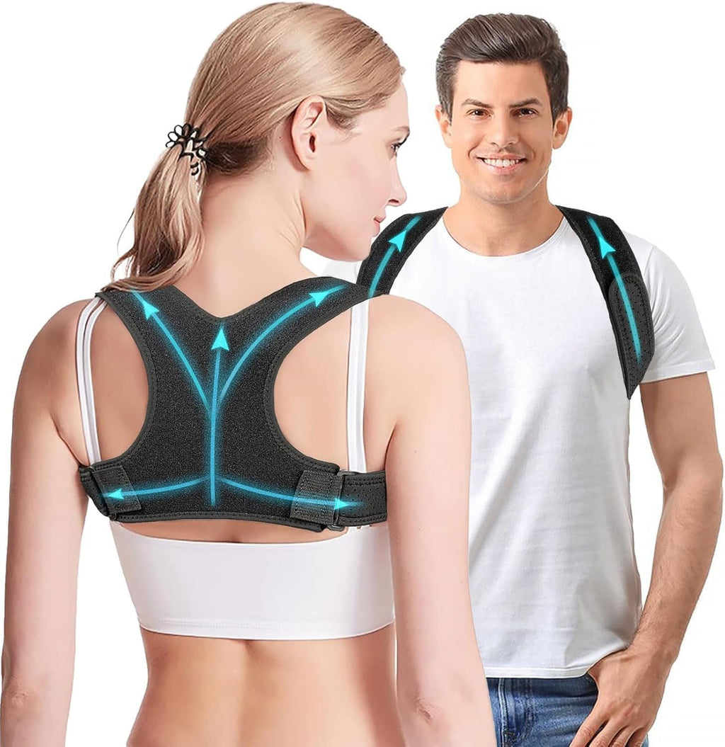 Posture Corrector for Women & Men,Breathable & Adjustable Back Posture Corrector,Invisible Upper Back Brace Support and Providing Pain Relief from Neck, Back and Shoulder,Pain Relief from Bad Posture(Large)