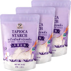 52USA Tapioca Starch, 3 Pack (42oz Total) | Tapioca Flour from Cassava Root | Gluten Free Flour Substitute | Vegan, Kosher, Non-GMO | Thickener for Baking, Cooking, Soups & Bubble Tea