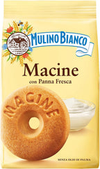 Mulino Bianco Macine 12.35oz (350g) – Authentic Italian Breakfast Biscuits with Fresh Cream – Perfect for Coffee, Tea, or Milk – Made with Natural Ingredients and No Palm Oil