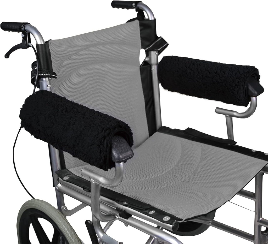 Wivmypog Wheelchair Armrest Pads, 2 Pack Wheelchair Armrest Covers Soft Memory Foam Cushions Accessories for Seniors & Adults, Wheelchair Armrests, Office/Transport Chairs, Scooters