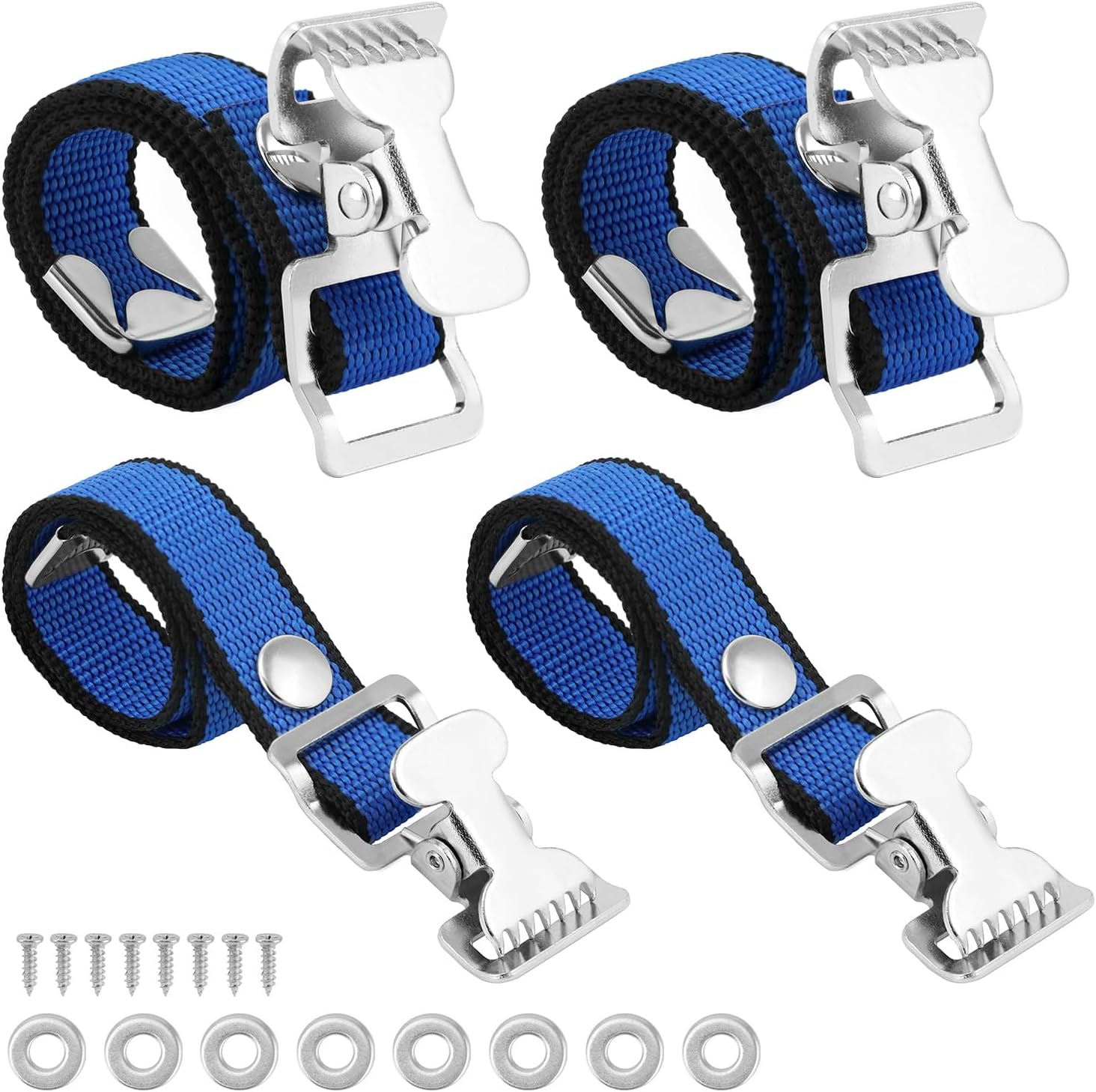 QWORK Drywall Stilts Straps Kit - 4PCS Adjustable Universal Stilts Replacement Straps, for Home Improvement, High Wall Painting