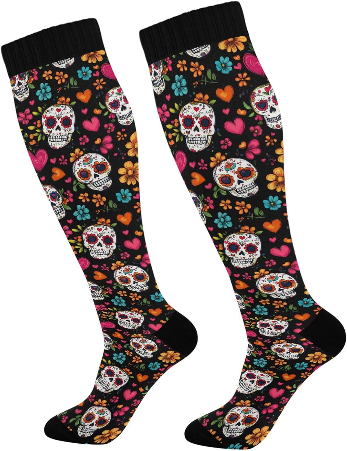 Wusikd Cats Compression Socks for Women and Men Circulation Cute Long Socks for Athletic Running 1