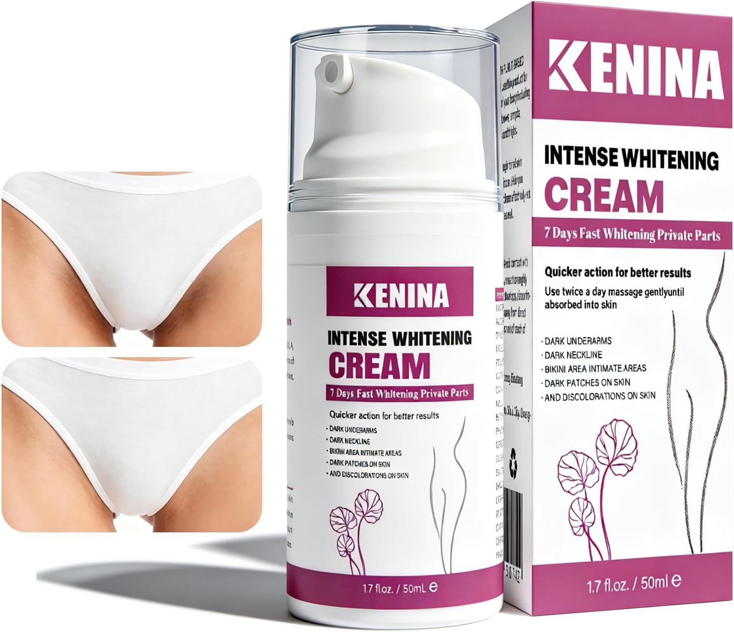 Skin Bleaching Cream Skin Lightening For Intimate Areas Private Parts, Underarm, Inner Thigh, Bikini Area, Knees And Elbows,Intimate Underarm Dark Spot Corrector Whitening Cream