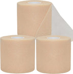 ADMITRY Pre Wrap Tape Athletic,3 Rolls X 22 Yards Beige Prewrap Headbands for Hair,Foam Underwrap Sports Wrap