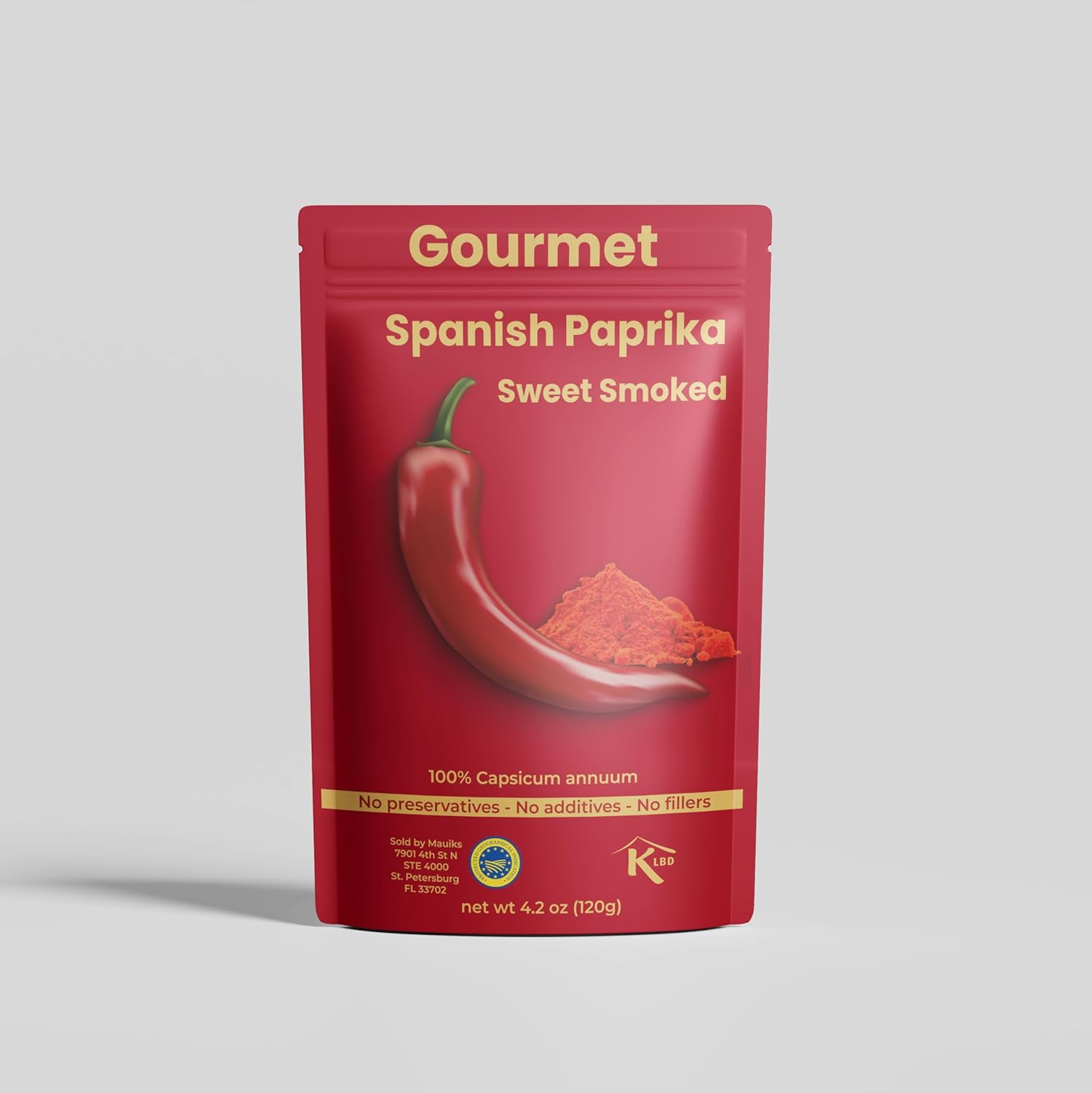 Mauiks You'll Never Walk Alone - Sweet Smoked Spanish Paprika, From ethical agriculture, 4.2 oz. Spices and seasonings. Gourmet herbs, spices & seasonings
