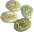 Jet Usui Reiki Healing Set Chakra Balancing Meditation Gemstone Spiritual Energized Positive (Green Aventurine)