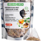 Siberian Green Ginkgo Tea with Chaga Tea Birch Black Crust – 50Pcs Natural Pure Tea Bags for Energy Support – Non-GMO, No Fillers – Chaga Mushrooms Infusion Bags Rich in Flavonoids, Antioxidants