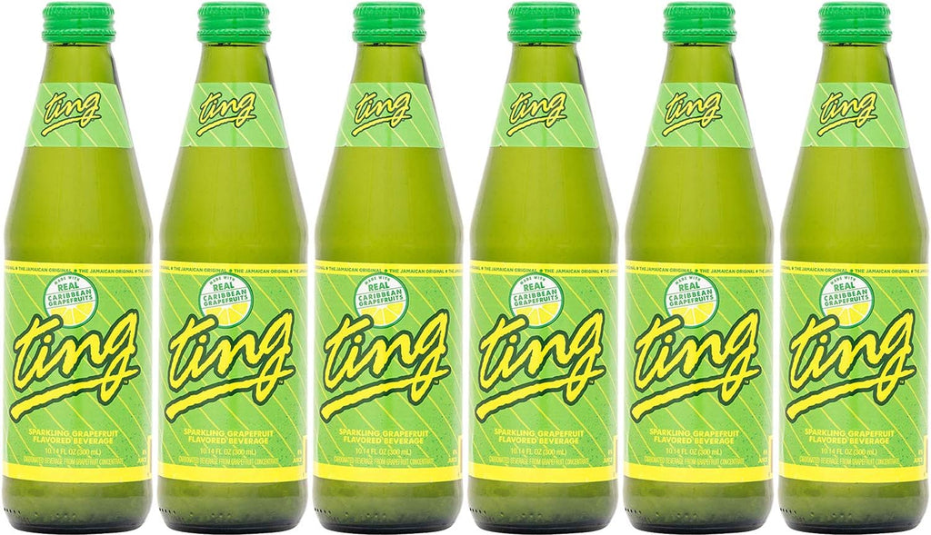 Ting, Sparkling Jamaican Grapefruit Flavored Beverage, 10.14oz Glass Bottle (Pack of 6, Total of 60.84 Fl Oz)