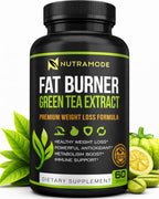 Green Tea Fat Burner Weight Loss Diet Pills for Men & Women - GLP-1 Activate Metabolism Booster & Appetite Suppressant Thermogenic Fat Burner with Green Coffee Bean & Raspberry Ketones - 60 capsules