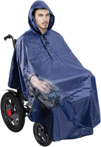 Wheelchair Rain Poncho with Joystick Cover - Full Body Weatherproof Rain Cape with Adjustable Straps, Lightweight Breathable Rain Cover for Men & Women, Electric Wheelchair and Mobility Scooter Covers