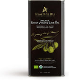 A ATLAS OLIVE OILS Bulk Organic Cold Pressed Moroccan Extra Virgin Olive Oil, Polyphenol Rich, Newly Harvested Unprocessed from One Single Family Farm Cold Press Ext. Virgin 170 Fl Oz (Pack of 1)