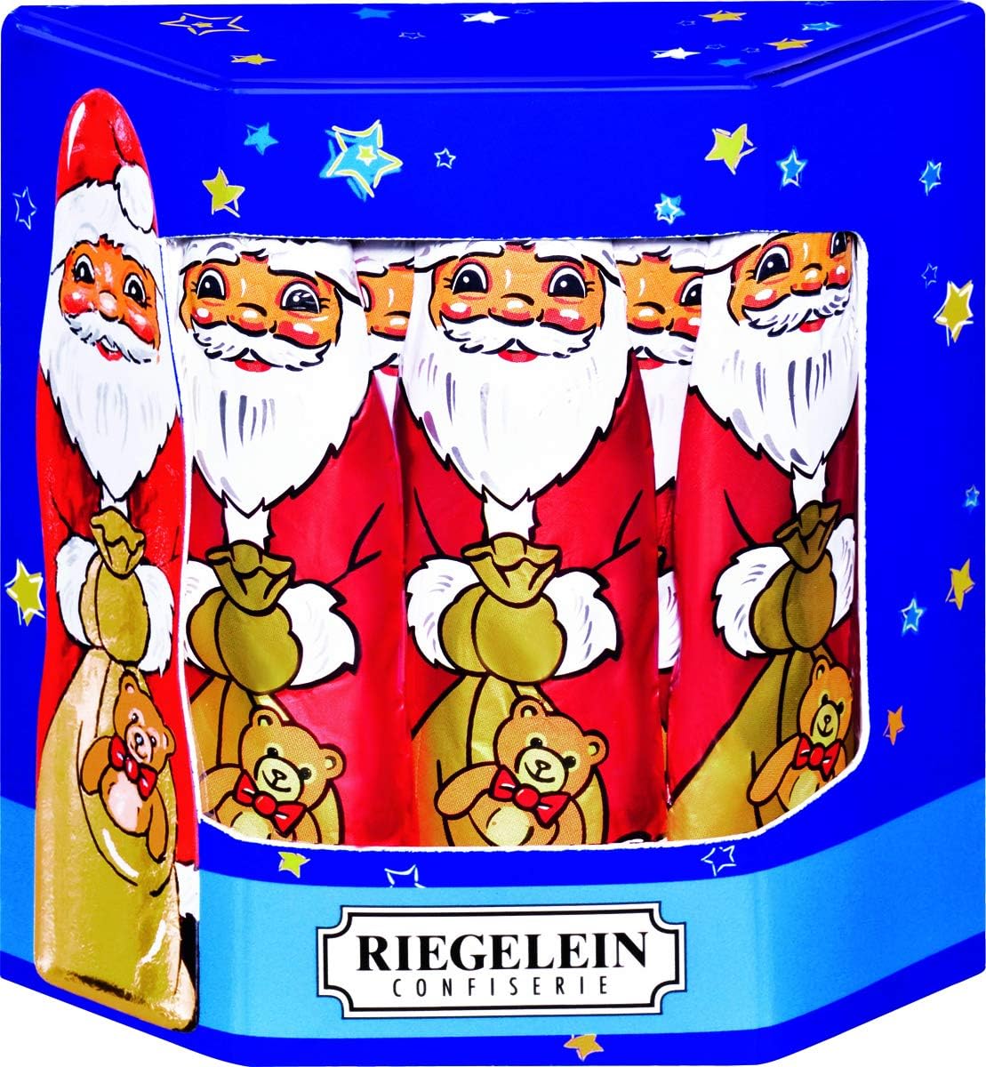 Riegelein Solid Santa's in Gift Box - 10 Pieces