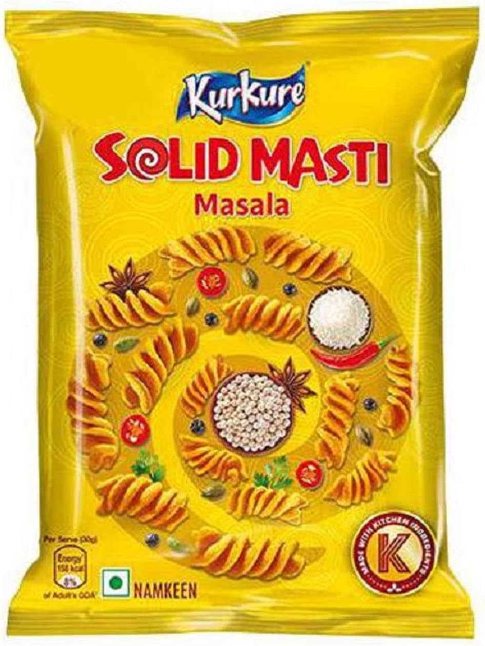 Kurkure Solid Masti, 90 grams (3.17 oz) - Vegetarian - India - snacks namkeen