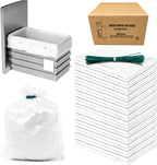 60 Pack Trash Compactor Bags Heavy Duty Compactor Bag for Kitchen Leak Proof 2.6 MIL Thickened Garbage Compactor Bags Fit for 15 inch Drawer Compactors(with Reserved Holes&Ties)