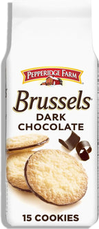 Pepperidge Farm Brussels Dark Chocolate, 15 Lace Cookies, 5.25 oz. Bag