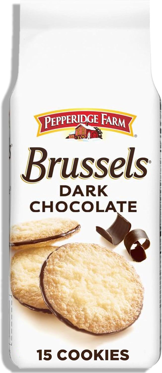Pepperidge Farm Brussels Dark Chocolate, 15 Lace Cookies, 5.25 oz. Bag