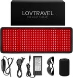 LOVTRAVEL New 360pcs LED 660nm Red Light Therapy Pad and 850nm Near Infrared Light Therapy Devices Mat Large Pads Wearable Wrap for Pain