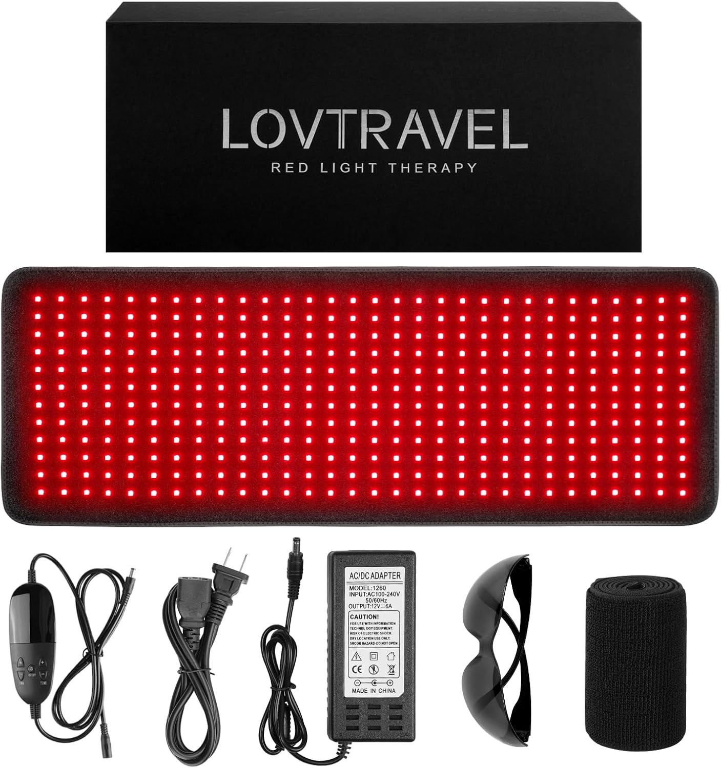 LOVTRAVEL New 360pcs LED 660nm Red Light Therapy Pad and 850nm Near Infrared Light Therapy Devices Mat Large Pads Wearable Wrap for Pain