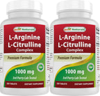 Best Naturals L-Arginine L-Citrulline Complex 1000 mg 250 Tablets (250 Count (Pack of 2))