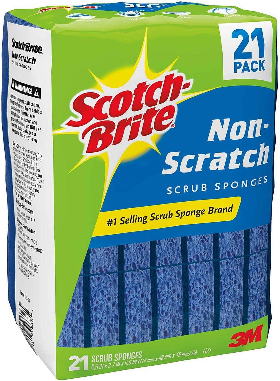 Scotch-Brite 21 Pack Non-Scratch Scrub Sponges