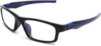 ColorViper Sports Double Injection Readers Flexie Reading Glasses (BLACK BLUE, 2.00)