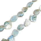 Firstmeet 40Pcs Freeform Irregular Shape Shell Beads Loose Spacer Natural Beads for Necklace Bracelet Jewelry Making(DIY-1015-Sky Blue)