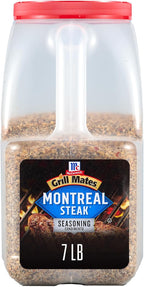 McCormick Grill Mates Montreal Steak Seasoning, 7 lb - One 7 Pound Container Montreal Steak Rub Seasoning, Ideal for Steaks, Ribs, Burgers and Vegetables for a Zesty Flavor