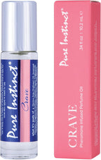 Pure Instinct CRAVE Roll-On The Original Pheromone Infused Essential Oil Perfume Cologne – For Her - TSA Ready 0.34 fl oz