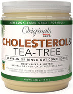 Originals by Africa's Best Cholesterol Tea Tree Oil, Rinse-Out Plus Leave in Conditioner, Repair and Revitalize Damaged, Dry, Overprocessed Hair, 15 oz