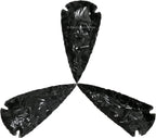 Amazing Gemstone 3 Pieces Black Obsidian Arrowhead, Crystal and Healing Stone Flint Rock Arrow Head - 2 to 3 Arrowheads for DIY Project Craft Point Jewelry Making