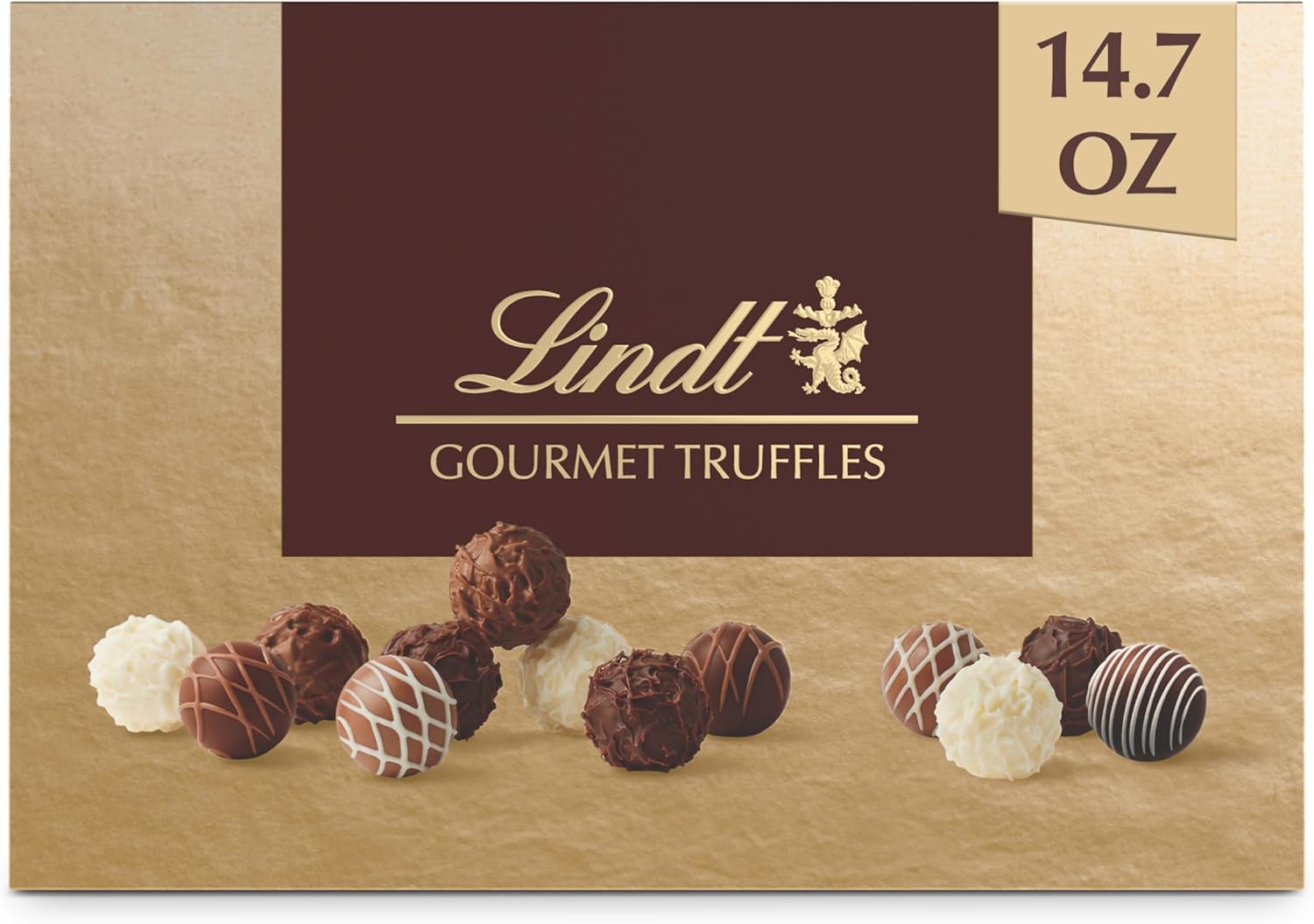 Lindt Gourmet Truffles Chocolate Candy Truffles, Assorted Chocolate Truffles, Great For Gift Giving, 14.7 oz. Gift Box