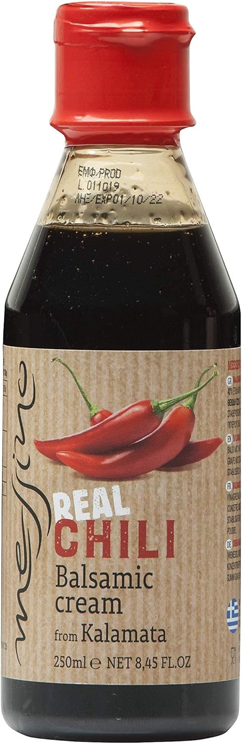 Messino Real Chili Balsamic Vinegar Glaze imported from Greece, 250 ml
