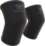 Elbow Sleeves 5mm (1 Pair) - High Performance Elbow Sleeve Support for Weightlifting, Weight Training & Powerlifting - Best Compression Straps - for Men and Women (X-Large, Black/Black)