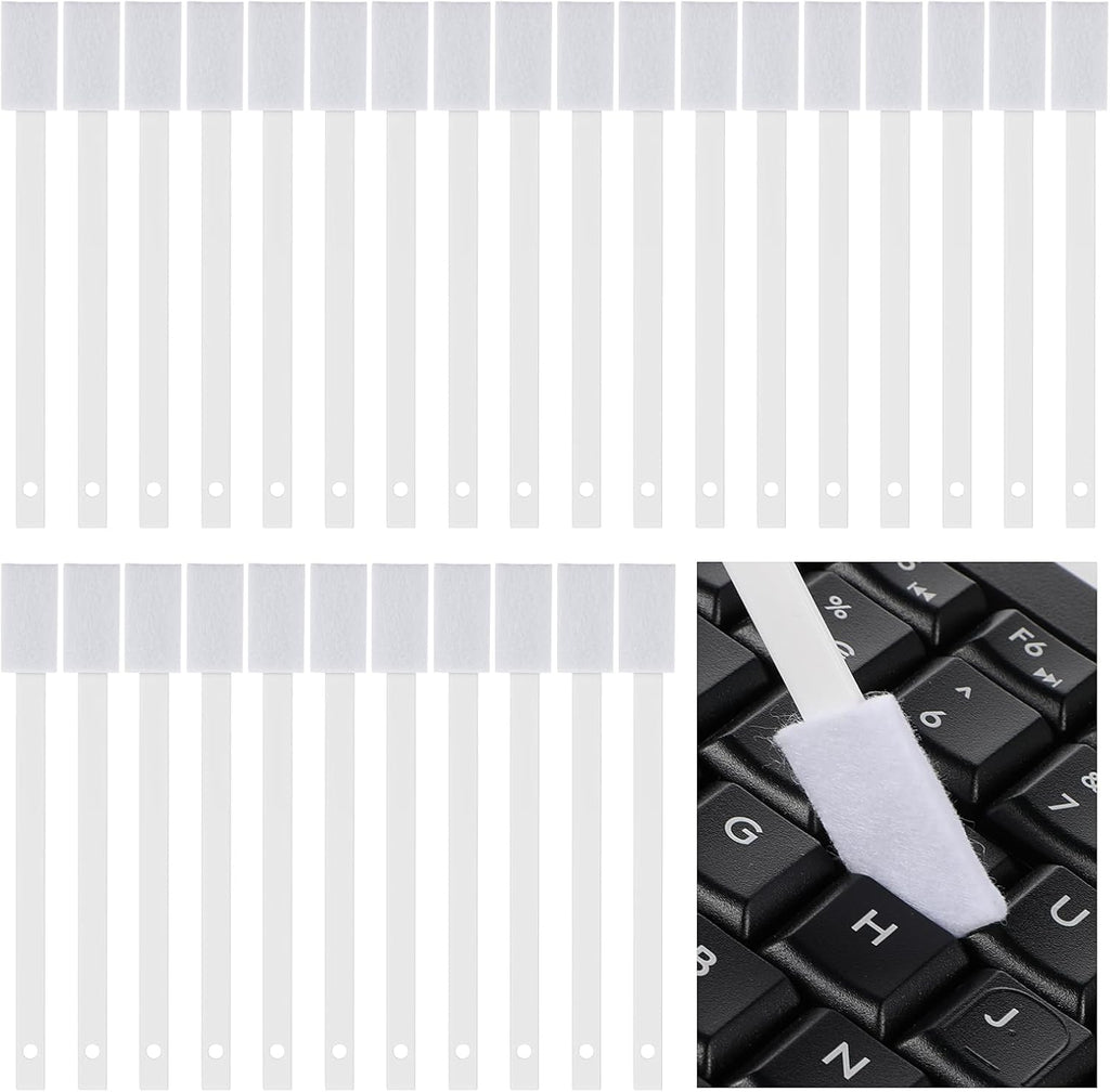 50Pcs Disposable Crevice Cleaning Tool Crevice Brush Crevice Hole Brush Suitable for Small Spaces,Keyboards,Grooves (White)