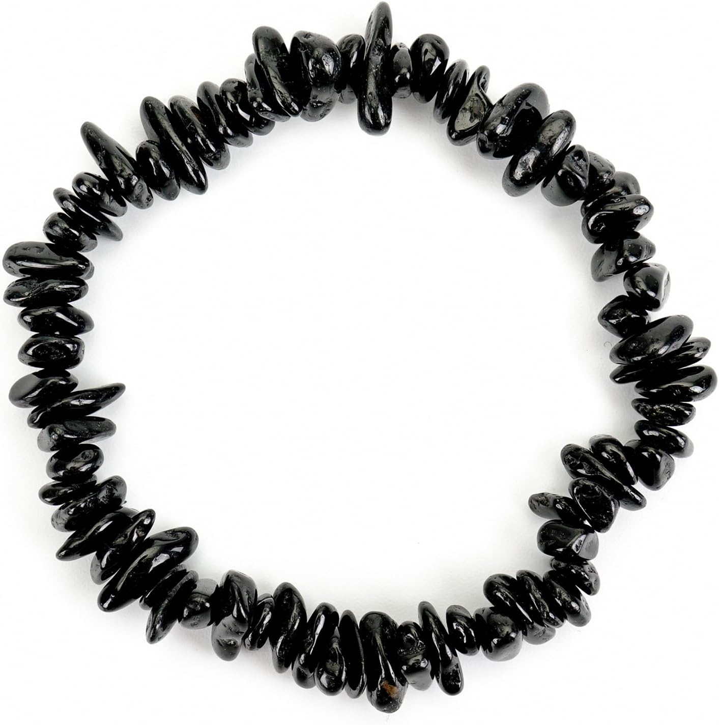 Bracelets for Men & Women - Natural Gemstone Raw Beads Stretch Bracelet, Irregular Chips Healing Crystal Jewelry. Anxiety Relief for Stress & Negative Energy Protection.