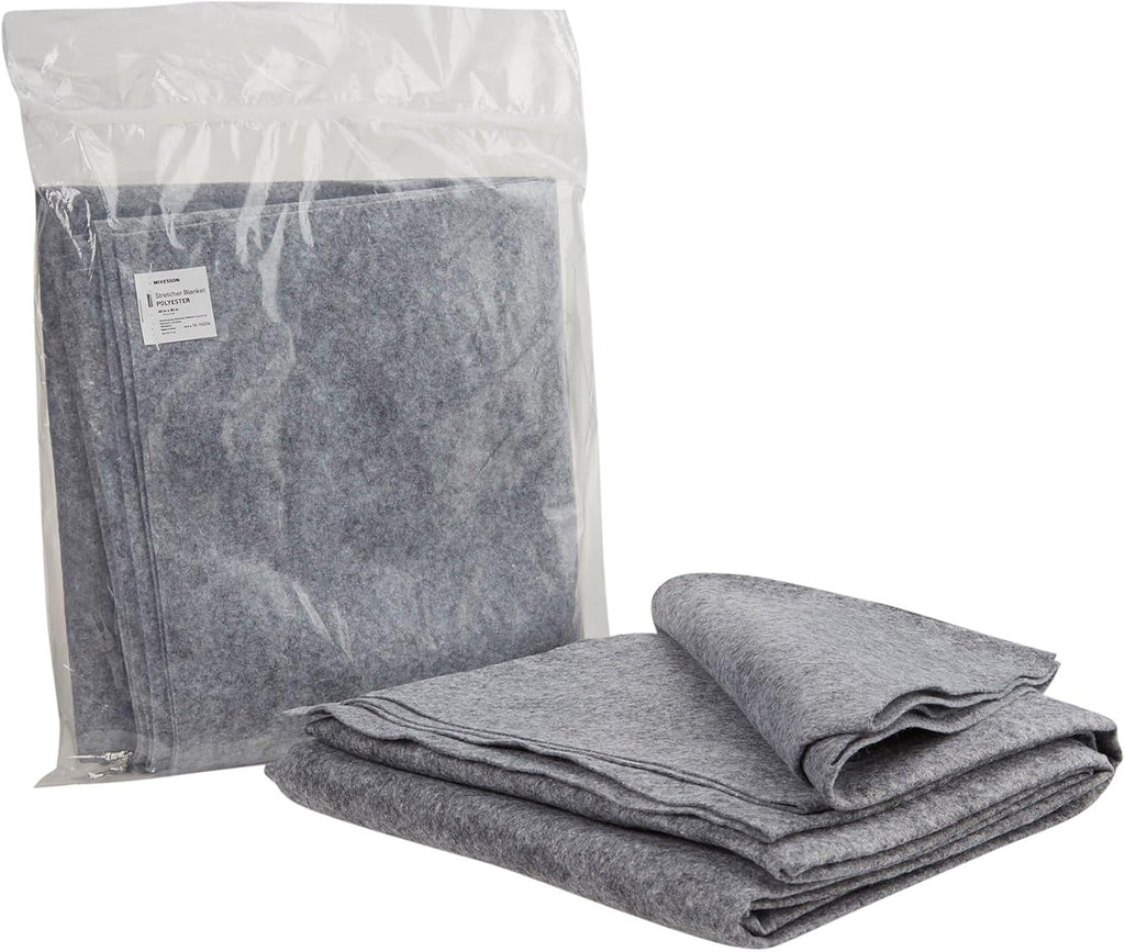 McKesson Stretcher Blanket, Disposable, 100% Polyester, Grey, 40 in x 80 in, 1 Count, 24 Packs, 24 Total