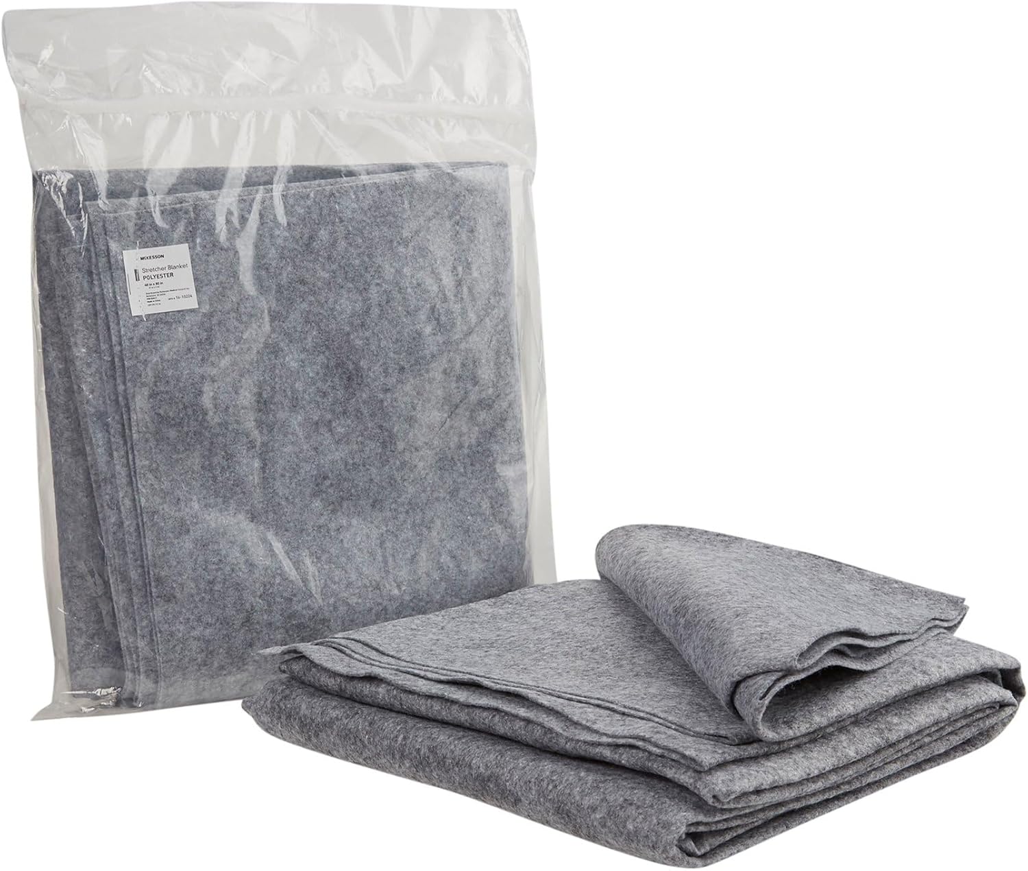 McKesson Stretcher Blanket, Disposable, 100% Polyester, Grey, 40 in x 80 in, 1 Count, 24 Packs, 24 Total