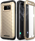 Galaxy S7 Edge Case, Clayco [Hera Series] Full-Body Rugged Case with Built-in Screen Protector for Samsung Galaxy S7 Edge (2016 Release) (Gold)