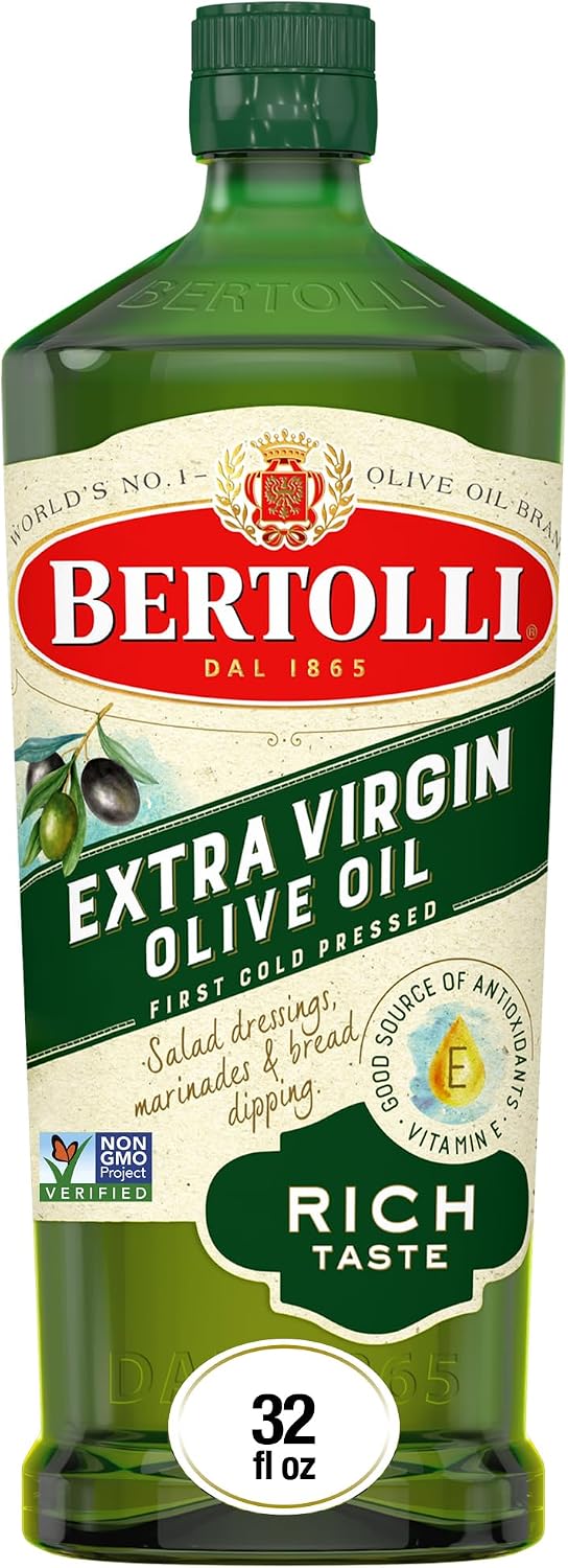 Bertolli Extra Virgin Olive Oil, Rich Taste, First Cold Pressed, Contains Polyphenols, 32.0 fl oz